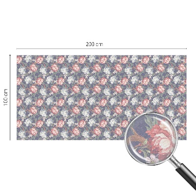 Zonwerende raamfolie glas in lood Bloemen elegantie