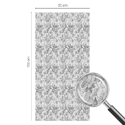 Zelfklevende anti inkijk folie glas in lood Bloemen elegantie