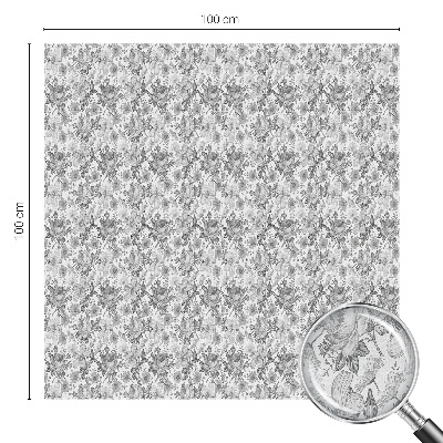 Zelfklevende anti inkijk folie glas in lood Bloemen elegantie