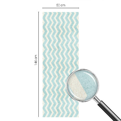 Zelfklevende raamfolie glas in lood Blauwe zigzag