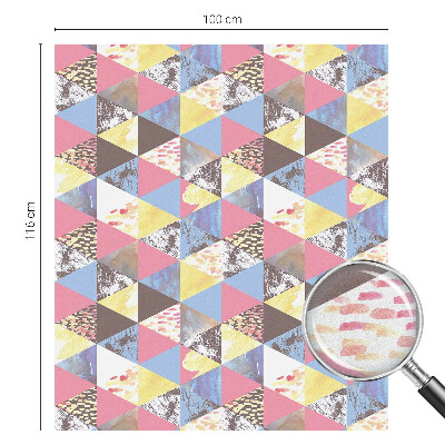 Zonwerende raamfolie glas in lood Kleurrijke driehoeken