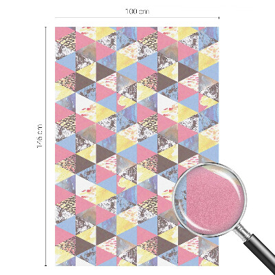 Zonwerende raamfolie glas in lood Kleurrijke driehoeken