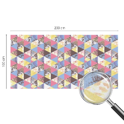 Zonwerende raamfolie glas in lood Kleurrijke driehoeken