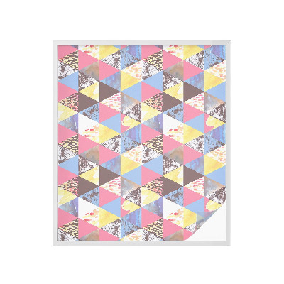 Zonwerende raamfolie glas in lood Kleurrijke driehoeken