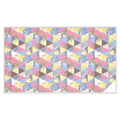 Zonwerende raamfolie glas in lood Kleurrijke driehoeken