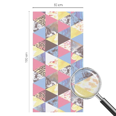 Zonwerende raamfolie glas in lood Kleurrijke driehoeken