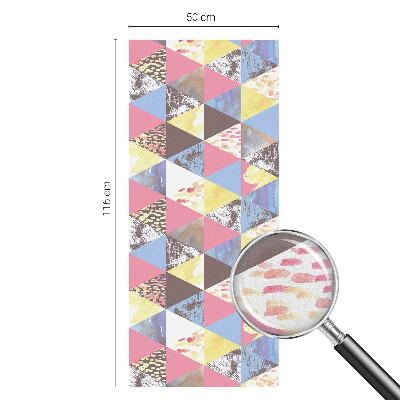 Zonwerende raamfolie glas in lood Kleurrijke driehoeken