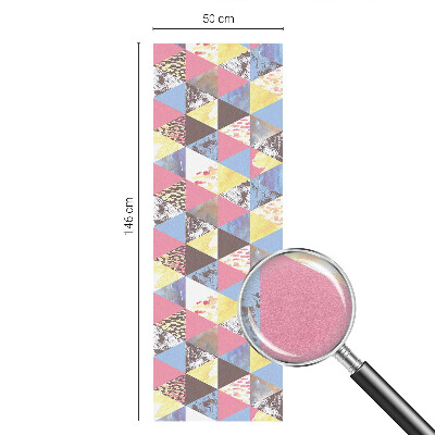 Zonwerende raamfolie glas in lood Kleurrijke driehoeken