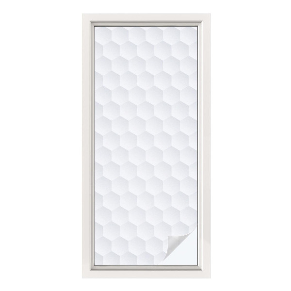 Zelfklevende anti inkijk folie glas in lood Witte mozaïek