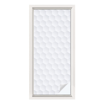 Zelfklevende anti inkijk folie glas in lood Witte mozaïek