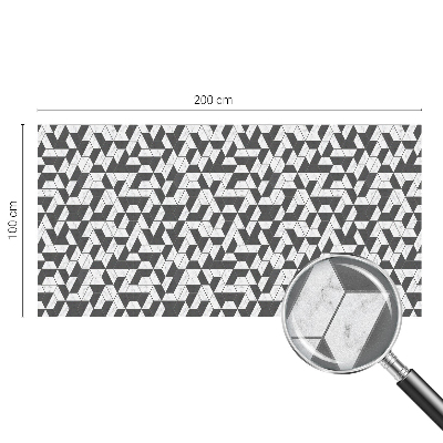 Zelfklevende anti inkijk folie glas in lood Geometrische illusies