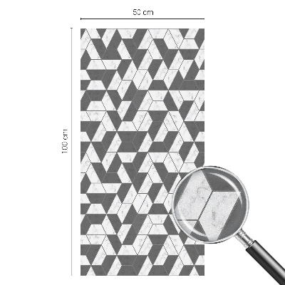 Zelfklevende anti inkijk folie glas in lood Geometrische illusies