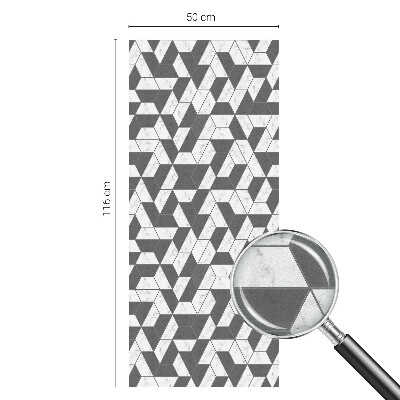 Zelfklevende anti inkijk folie glas in lood Geometrische illusies