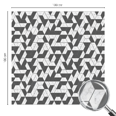 Zelfklevende anti inkijk folie glas in lood Geometrische illusies