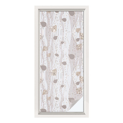 Zonwerende raamfolie glas in lood Elegante bladeren