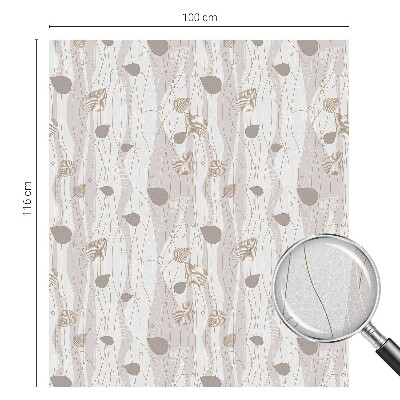 Zonwerende raamfolie glas in lood Elegante bladeren