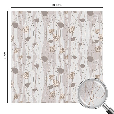 Zonwerende raamfolie glas in lood Elegante bladeren