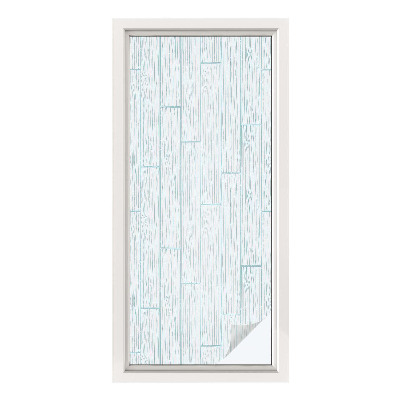 Zelfklevende anti inkijk folie glas in lood Houten patroon