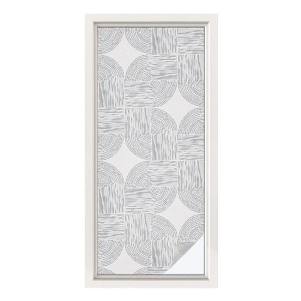 Zonwerende raamfolie glas in lood Vreedzame symmetrie