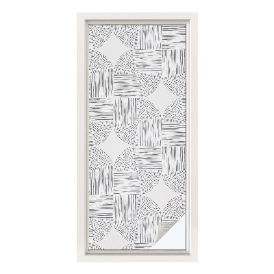 Zonwerende raamfolie glas in lood Vreedzame symmetrie