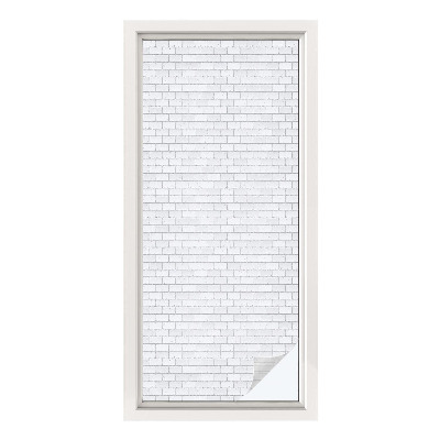 Zelfklevende raamfolie glas in lood Baksteen textuur