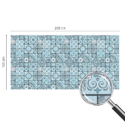 Zonwerende raamfolie Blauwe tegels