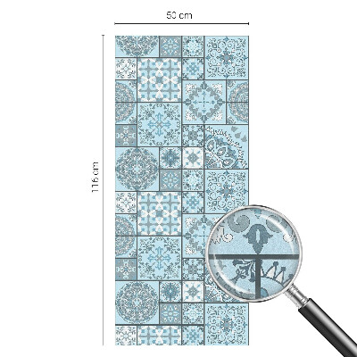 Zonwerende raamfolie Blauwe tegels