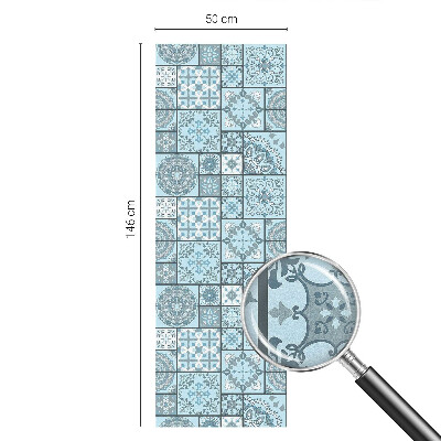 Zonwerende raamfolie Blauwe tegels