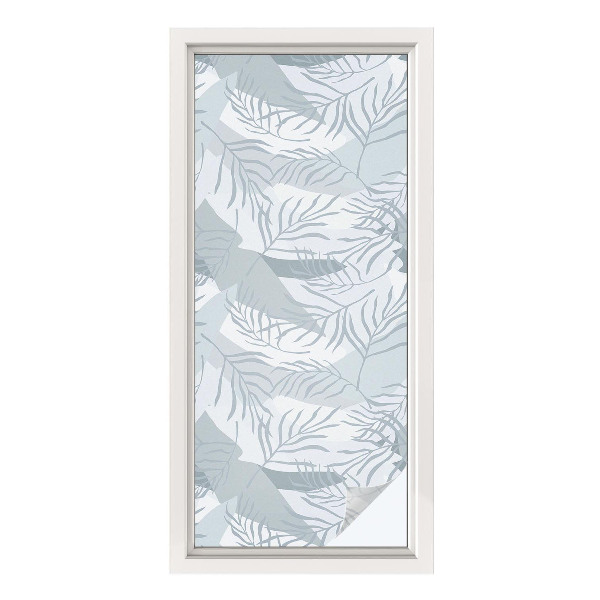 Zelfklevende anti inkijk folie glas in lood Subtiele bladeren