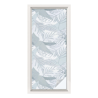 Zelfklevende anti inkijk folie glas in lood Subtiele bladeren