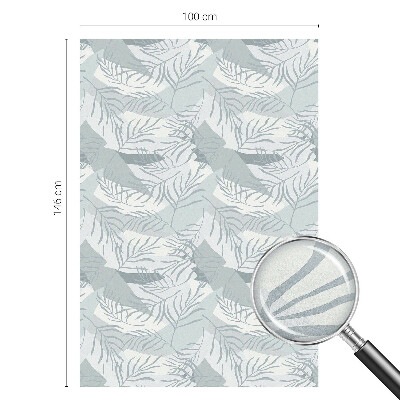 Zelfklevende anti inkijk folie glas in lood Subtiele bladeren