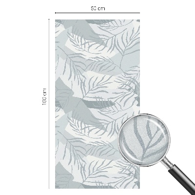 Zelfklevende anti inkijk folie glas in lood Subtiele bladeren