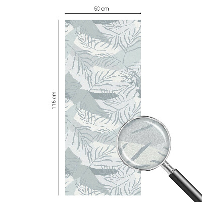 Zelfklevende anti inkijk folie glas in lood Subtiele bladeren