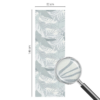 Zelfklevende anti inkijk folie glas in lood Subtiele bladeren