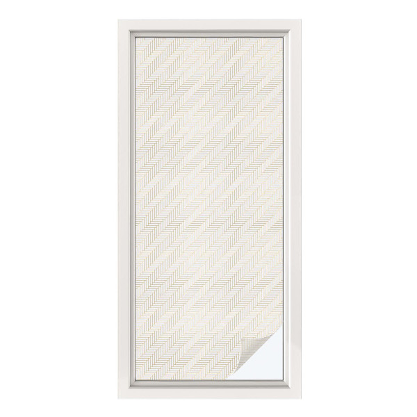 Zelfklevende anti inkijk folie glas in lood Visgraat elegantie