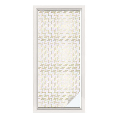 Zelfklevende anti inkijk folie glas in lood Visgraat elegantie