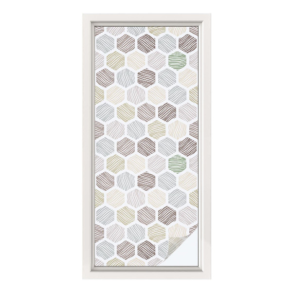 Anti inkijk raamfolie Geometrische golven