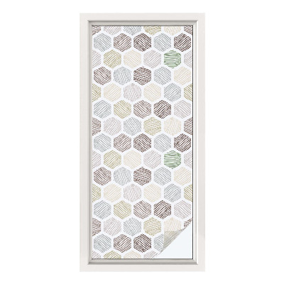 Anti inkijk raamfolie Geometrische golven