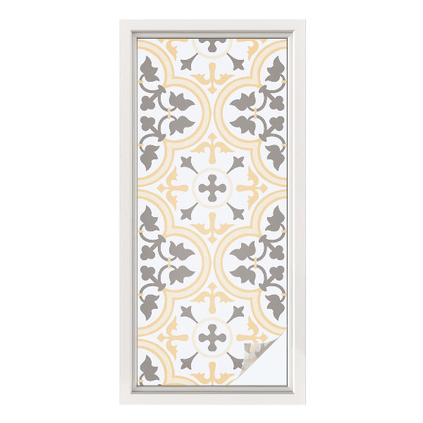 Zelfklevende anti inkijk folie glas in lood Plantenpatronen