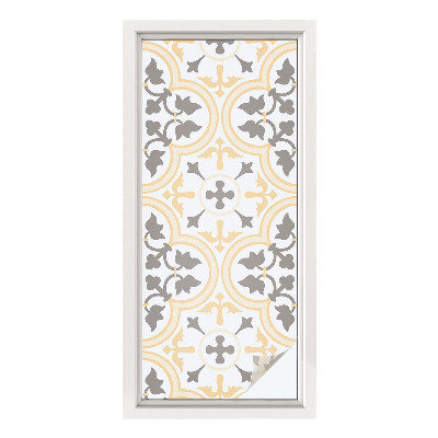 Zelfklevende anti inkijk folie glas in lood Plantenpatronen