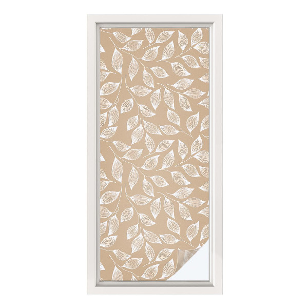 Zelfklevende raamfolie glas in lood Bladeren natuur