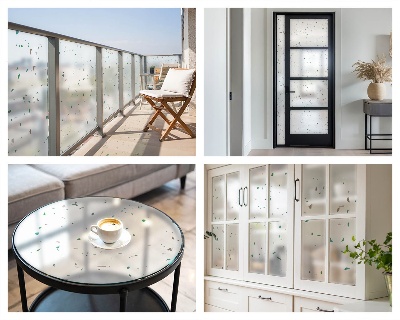 Anti inkijk raamfolie Verspreide elementen