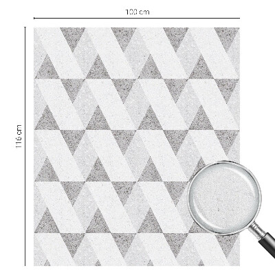 Zonwerende raamfolie glas in lood Grijze driehoeken