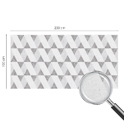 Zonwerende raamfolie glas in lood Grijze driehoeken