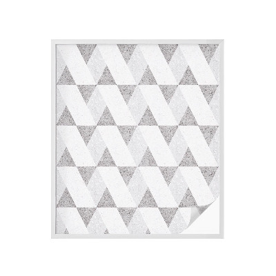 Zonwerende raamfolie glas in lood Grijze driehoeken