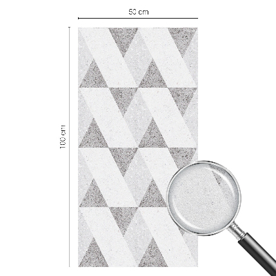 Zonwerende raamfolie glas in lood Grijze driehoeken