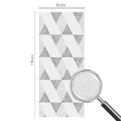 Zonwerende raamfolie glas in lood Grijze driehoeken