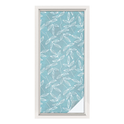 Zelfklevende raamfolie glas in lood Bladrijke elegantie