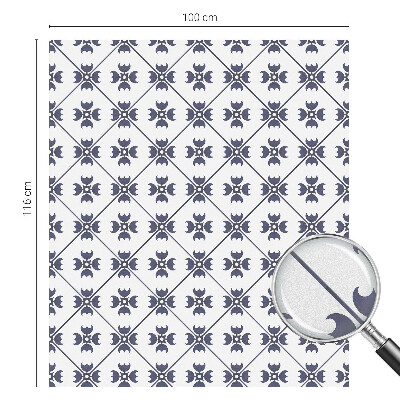 Zelfklevende anti inkijk folie glas in lood Plantenmotief