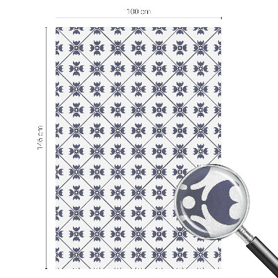 Zelfklevende anti inkijk folie glas in lood Plantenmotief